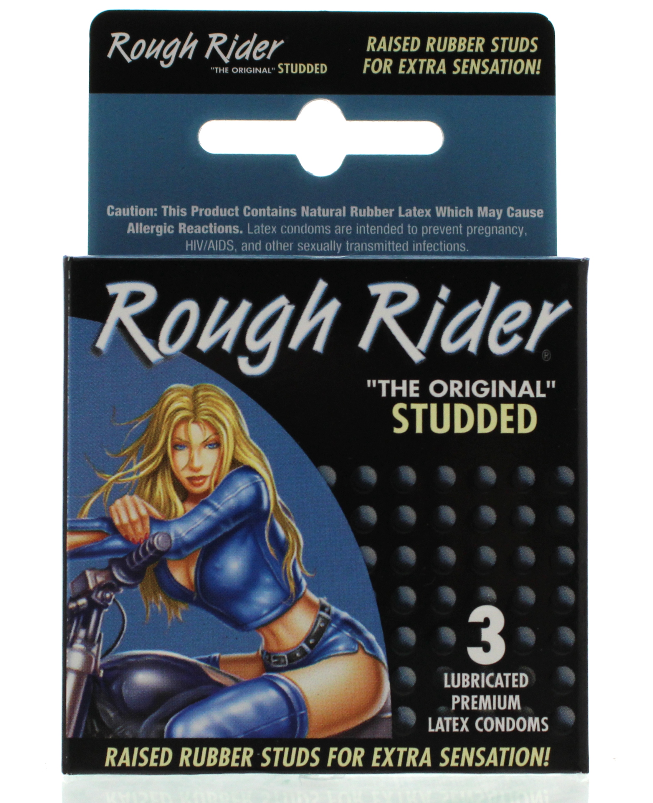 Image of Rough Rider Studded Lubricated Condoms - 3 Pack